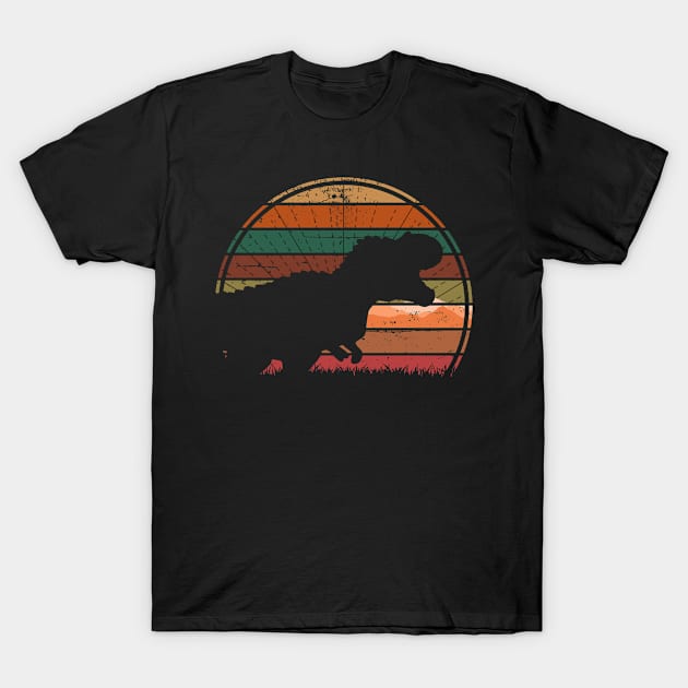 T Rex Sunset T-Shirt by Nerd_art